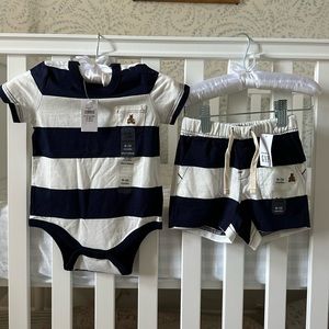 NWT Gap Baby onesie and shorts set, 6-12 months